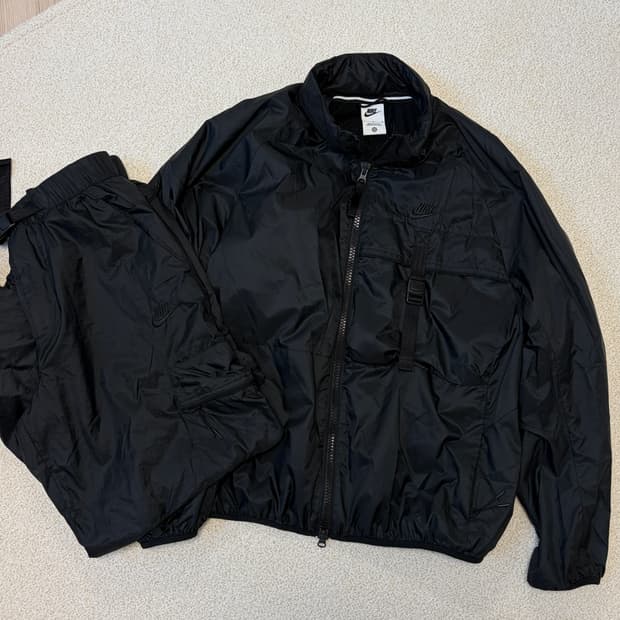 나이키 우븐 트레이닝복 셋업 블랙