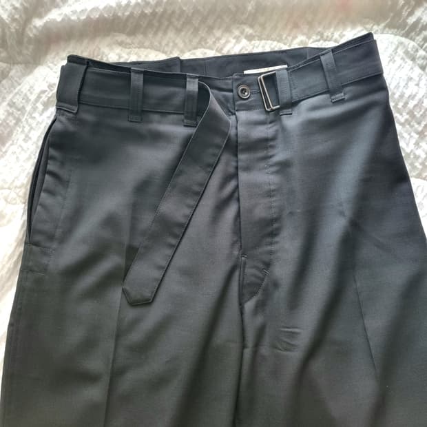 르메르 벨티드 와이드 팬츠 블랙 48
