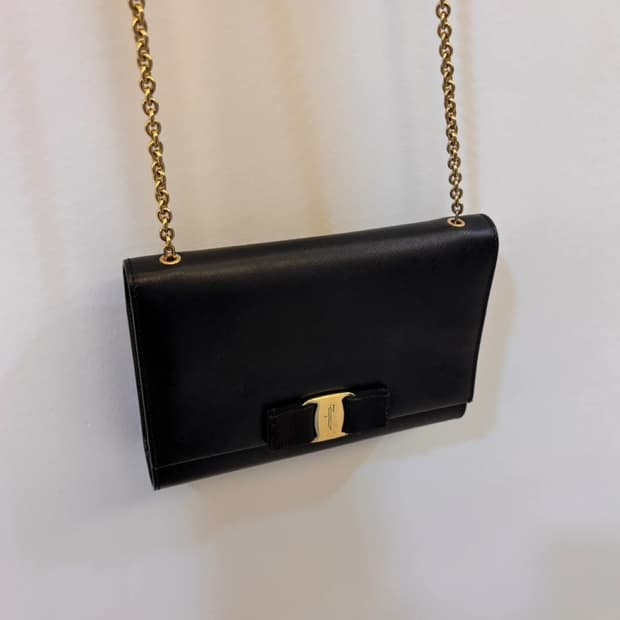 페라가모 블랙 체인백