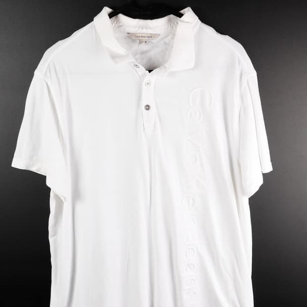 캘빈클라인 흰색 반팔카라티