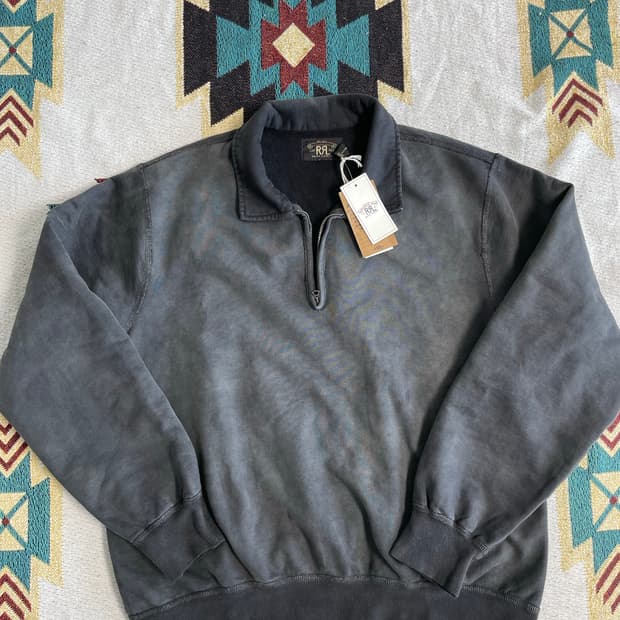 RRL 프렌치테리 하프집업 스웨트셔츠(L)