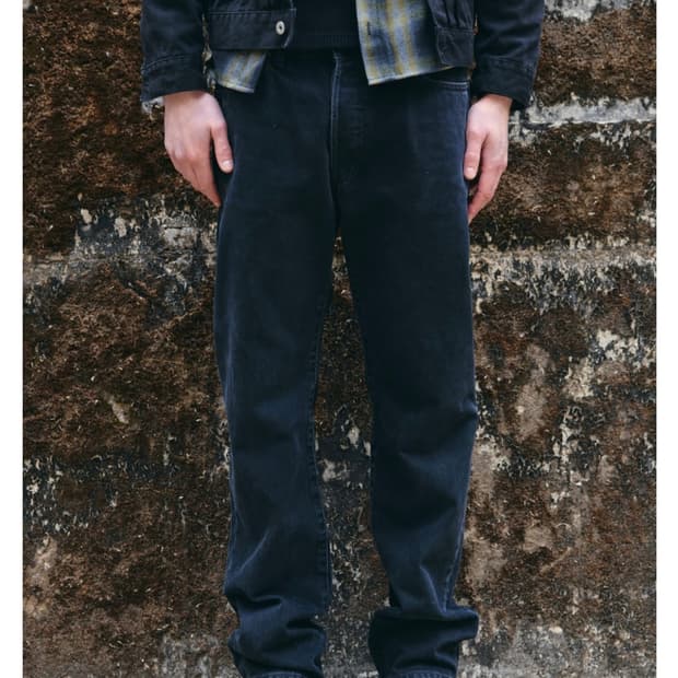 Htae black faded straight denim 1사이즈