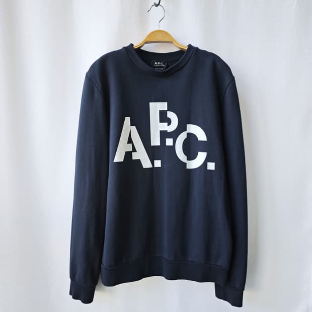 아페쎄 A.P.C. Decal 빅로고 맨투맨 네이비 L