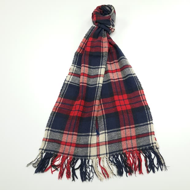 MX265 폴로 랄프로렌 클래식 타탄체크 빅스카프 코튼 목도리 머플러
