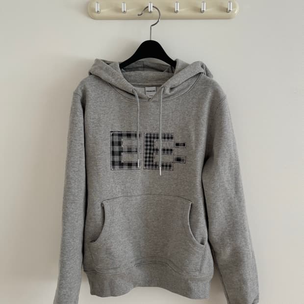 엔조블루스 픽셀 로고 후디(grey)