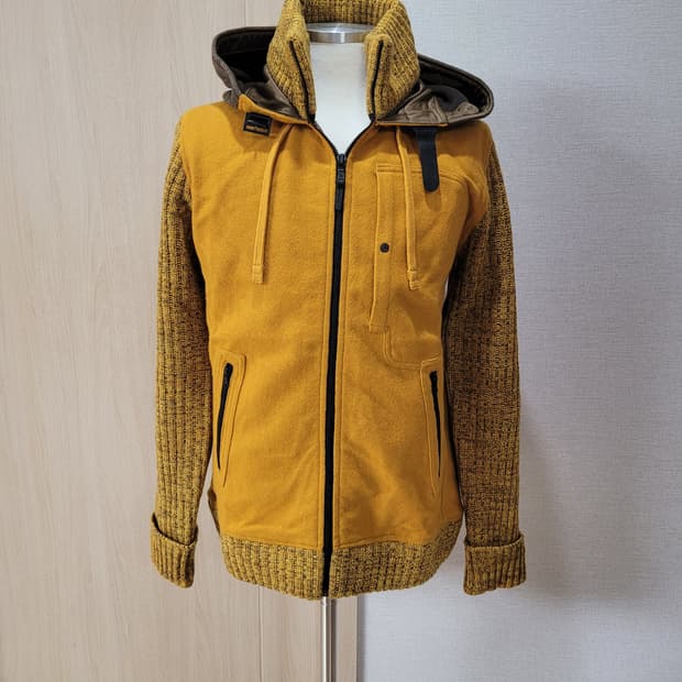 켈번 KELBURN 남자 모직 니트 후드 자켓 105 오렌지