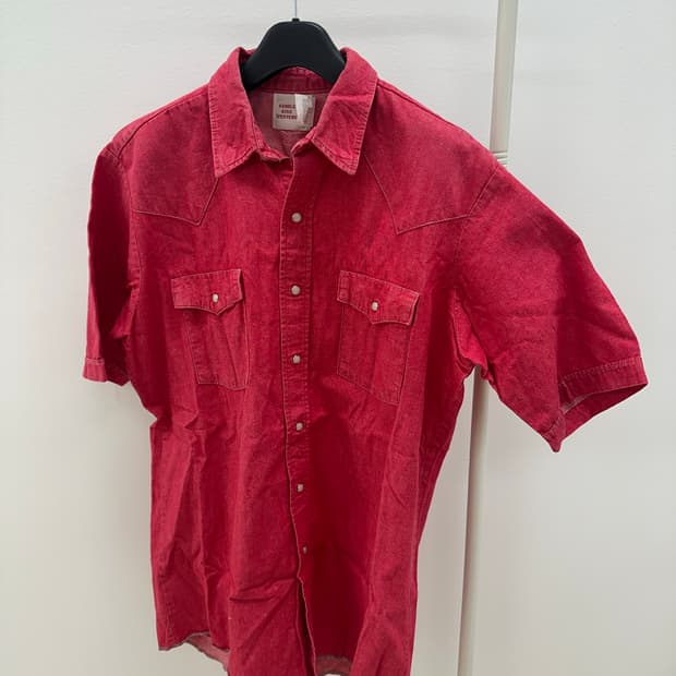 80s SADDLE KING 웨스턴 데님 반팔 셔츠 USA