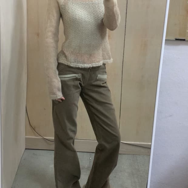 [직수입] 빈티지 코듀로이 트라우저 카키 브라운