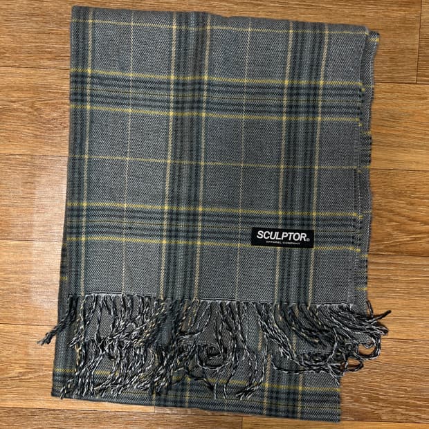 스컬프터 체크 목도리 