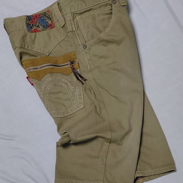 [32] 에드윈(EDWIN) 빈티지 웨스턴 지퍼 디테일 하프 팬츠
