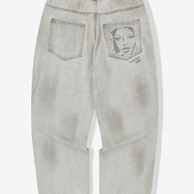 위캔더스 페이스 데님 팬츠 새상품 face denim pants