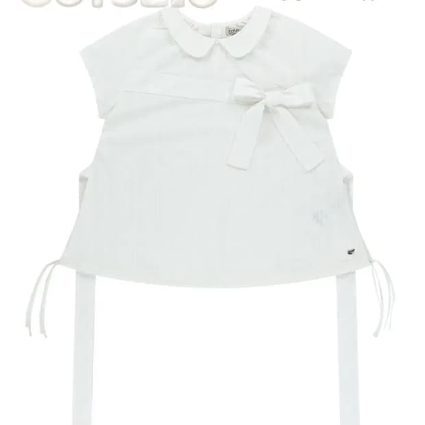 코이세이오 보우 블라우스 화이트 bow blouse white