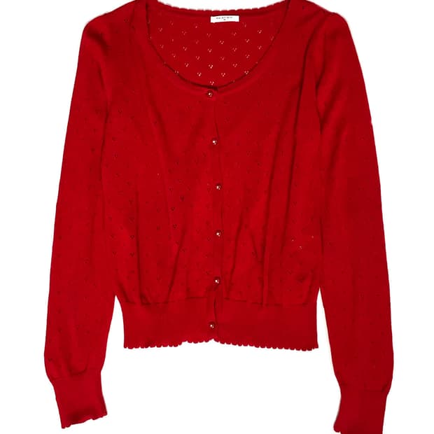 GLACIER 플라워 펀칭 가디건  