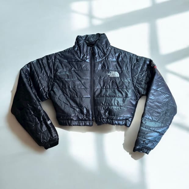 노스페이스 크롭 패딩