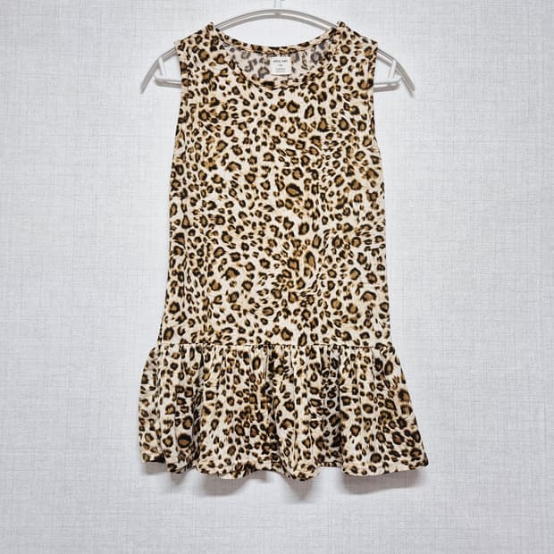 여아 레오파드 프릴 원피스