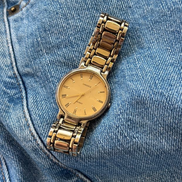 vintage lamassue chagal metal watch