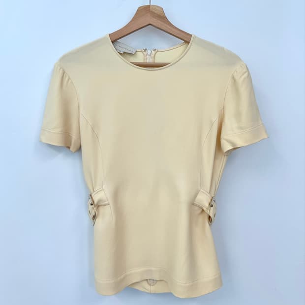 STELLA McCARTNEY 스텔라맥카트니 크림컬러 반팔 블라우스 40