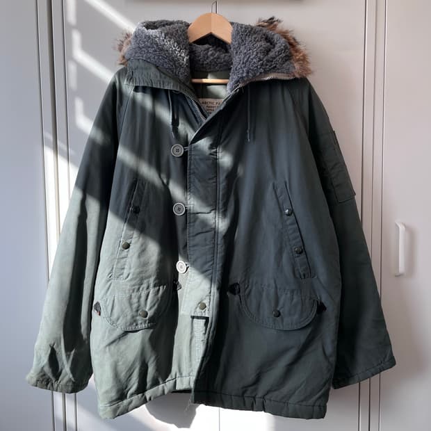 NB3 밀리터리 카키 야상 누빔 패딩 점퍼