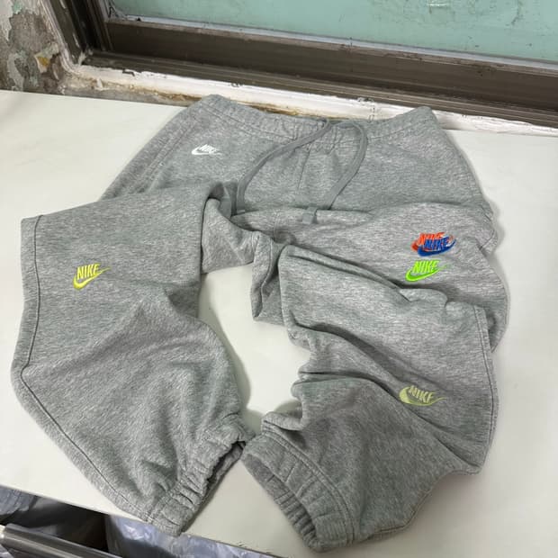 L 나이키 루즈핏 코튼 밴딩 코튼 조거팬츠