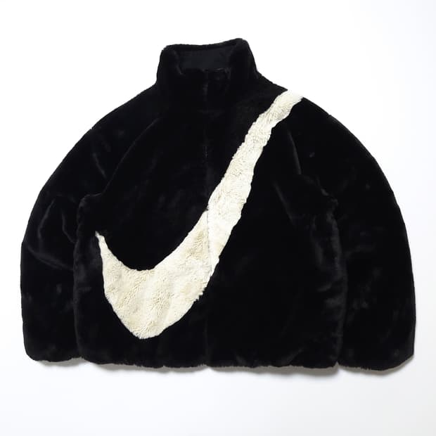 나이키 NSW 쉐르파 포우 퍼 자켓 블랙