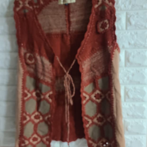 써스데이 크로셰 니트 조끼