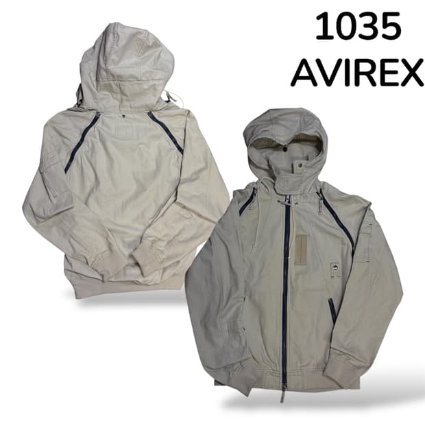 아비렉스 절개 투웨이 자켓 빈티지 베이지 L