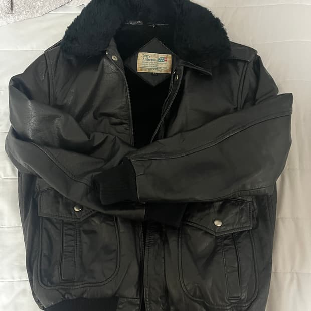 80s 빈티지 소가죽 자켓