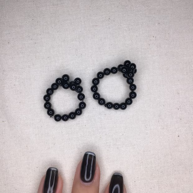 Handmade ring  (black olive ring 01 )