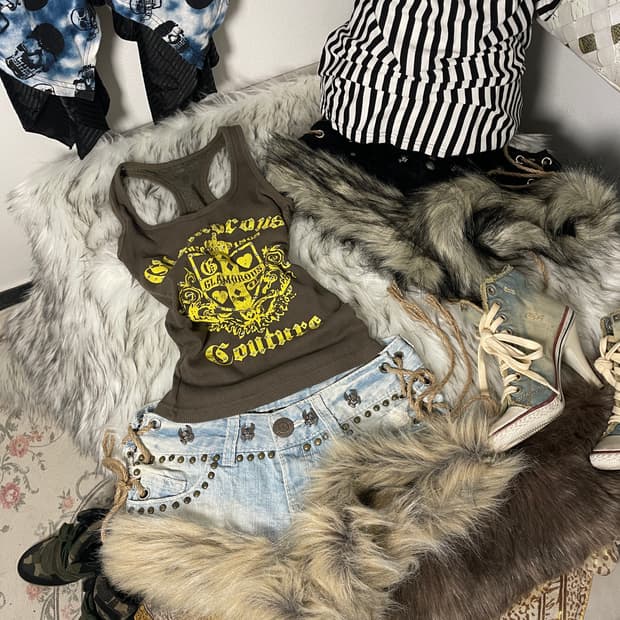 빈티지 y2k 슬리브리스