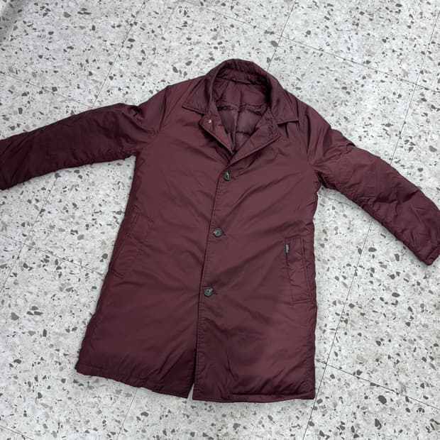 [XL] 블루 크러쉬 버건디 다운 코트