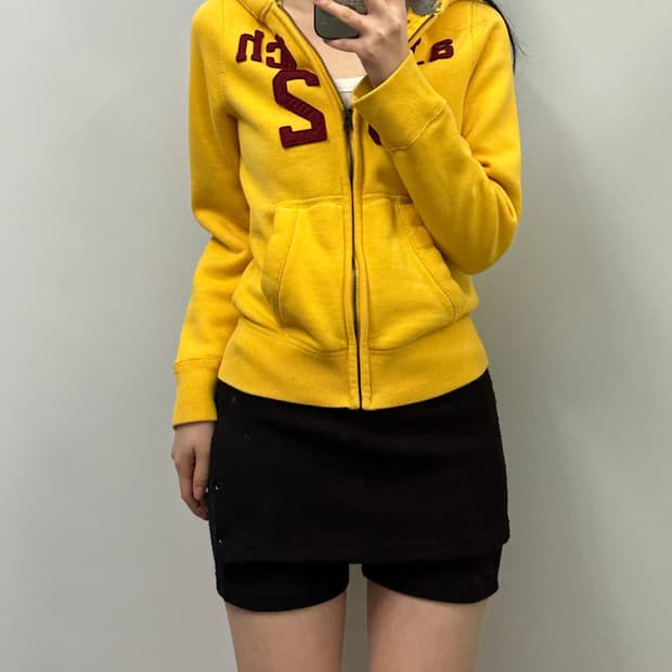 아베크롬비 y2k 와투케 옐로우 후드집업