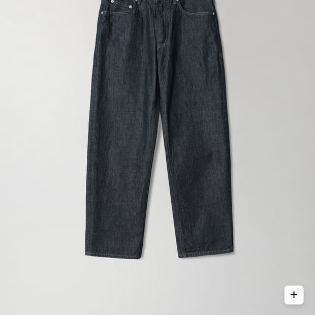 [2]인더로우 5pk 하드 트위스트 와이드 테이퍼드 데님 수선o