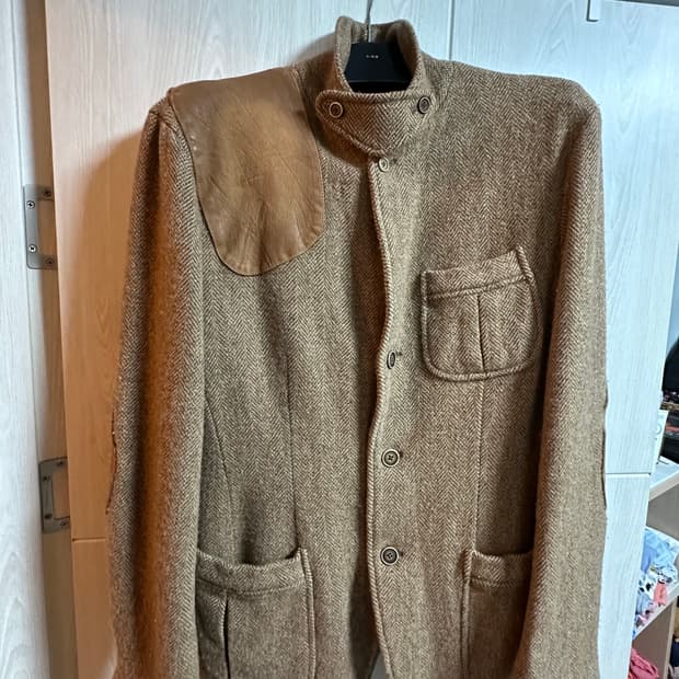 폴로 랄프로렌 헤링본 트위드 헌팅 자켓