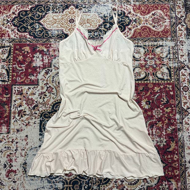 도트 슬립 원피스