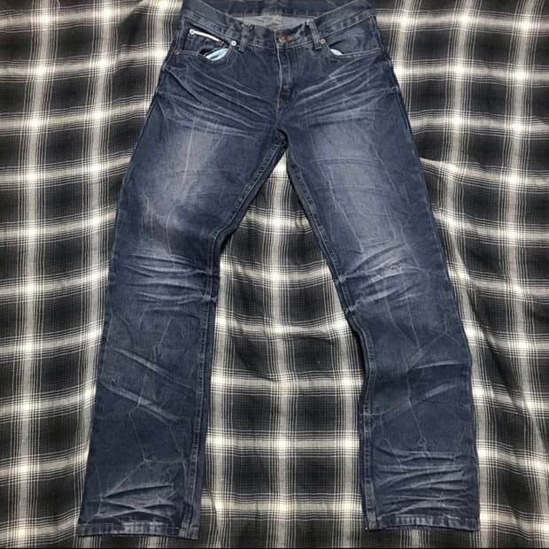 재팬 우라하라 00s 리얼 페이딩 에이징 워싱 데님 스트레이트