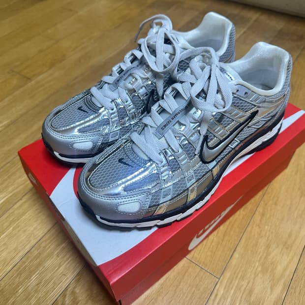 나이키 P6000 메탈릭실버 255mm