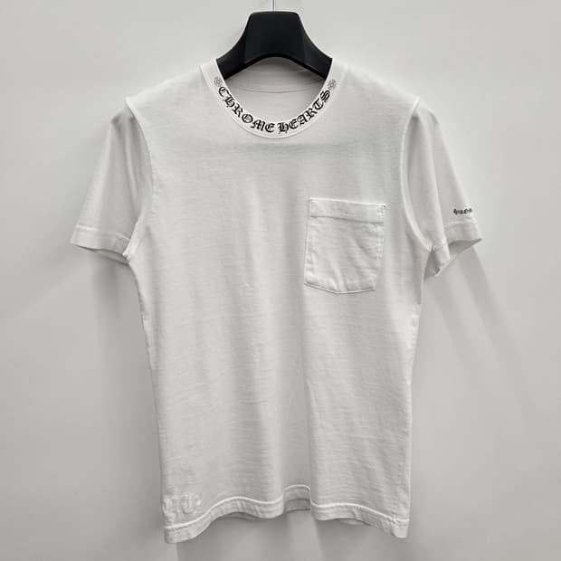 크롬하츠 넥 스크립토 로고 반팔 S