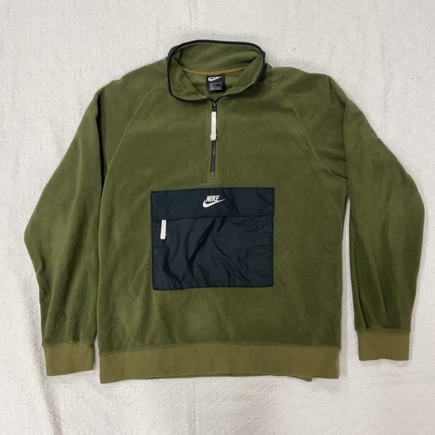 [100] 나이키 플리츠 반집업 맨투맨