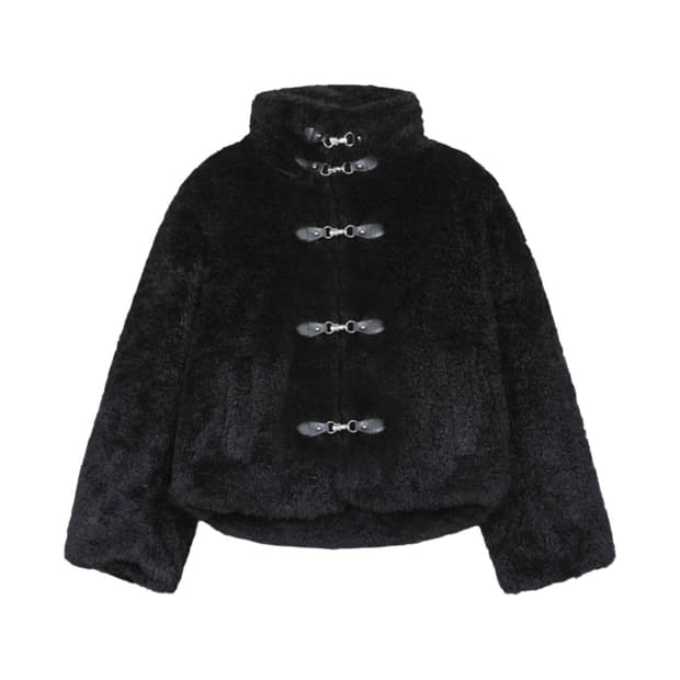 베이델리 비트 퍼 무스탕 (차콜)