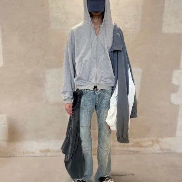 Layered Low Waist Fitted Jeans