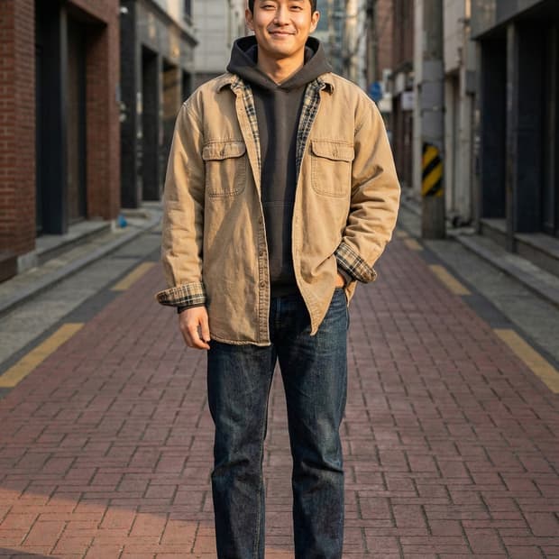 에디바우어(Eddie Bauer) 스노호미시 캔버스 셔츠 자켓