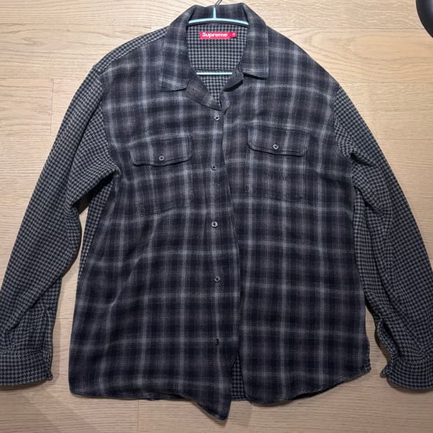 supreme 체크 남방