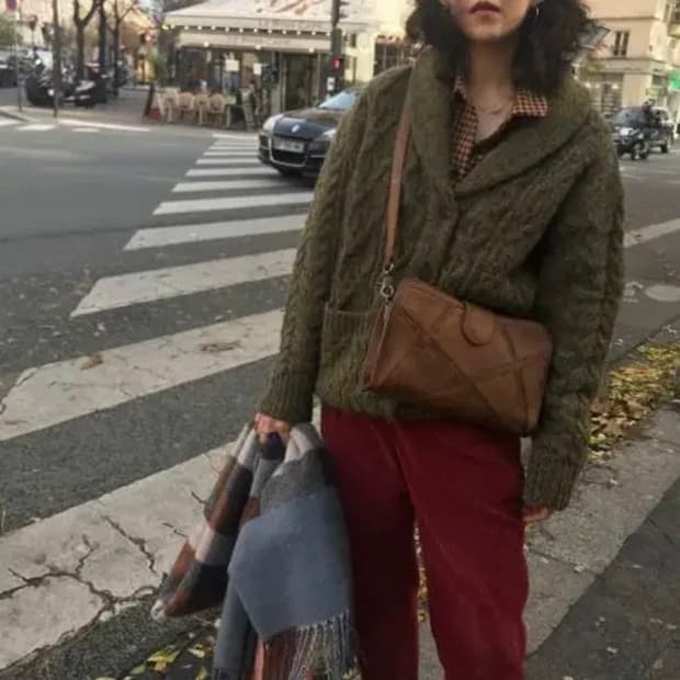 시엔느 그랜파 꽈배기 니트가디건