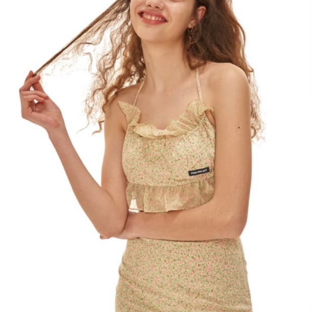 오드원아웃 플라워 미니 스커트 팬츠 s 상태A+