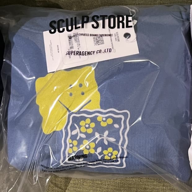 kapital sweater knit hoodie blue grey 