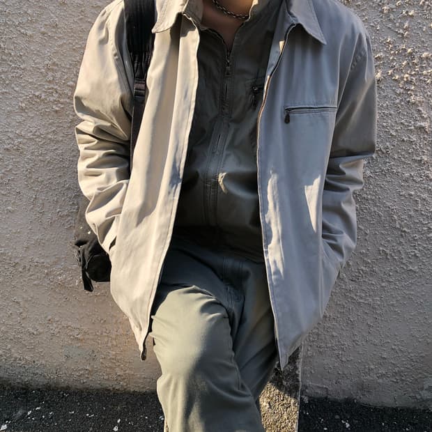 90‘a 프렌치 밀리터리 워크 자켓 