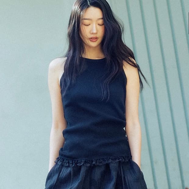 쿠키시 레이스 홀터 슬리브리스