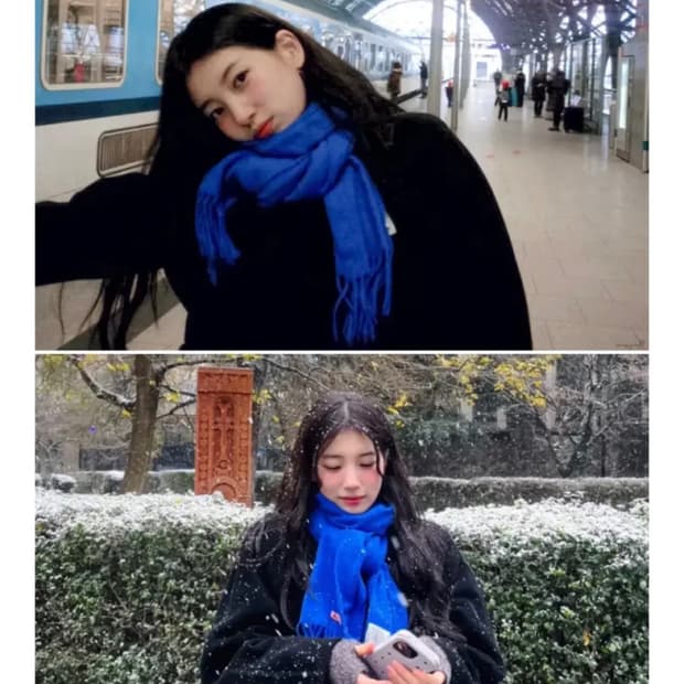 (정품/새상품급) 아크네스튜디오 로얄 블루 수지 머플러