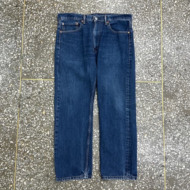 리바이스 505 블루 진 데님 팬츠 36