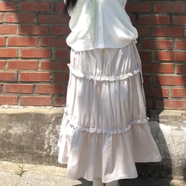 카모메산장 모리걸 빈티지 3pc 스커트 스카프 가디건 세트 팝니다!
